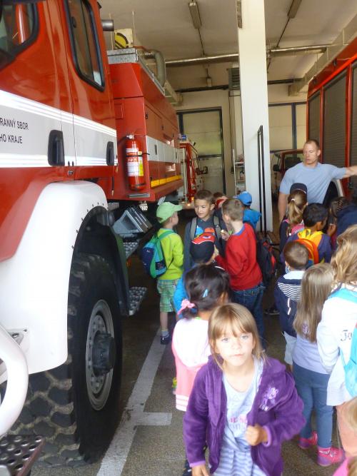 Exkurze na hasičské stanici v Českém Krumlově