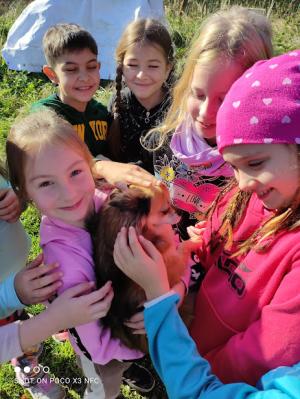 Děti se rády pomazlí.